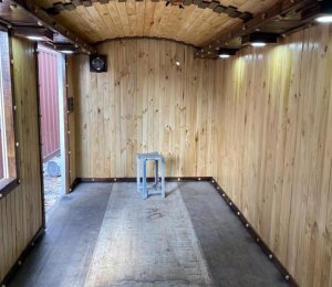 Cont 20 feet ốp gỗ thông cao cấp đI bình thuận