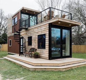 Container nhà ở ghép ốp gỗ giá rẻ